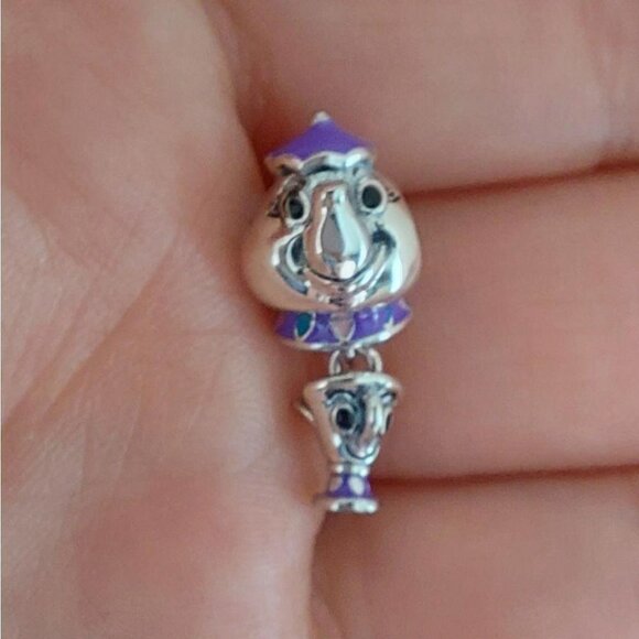 925 Silver Mrs Potts & Chip Charm - Picture 2 of 11